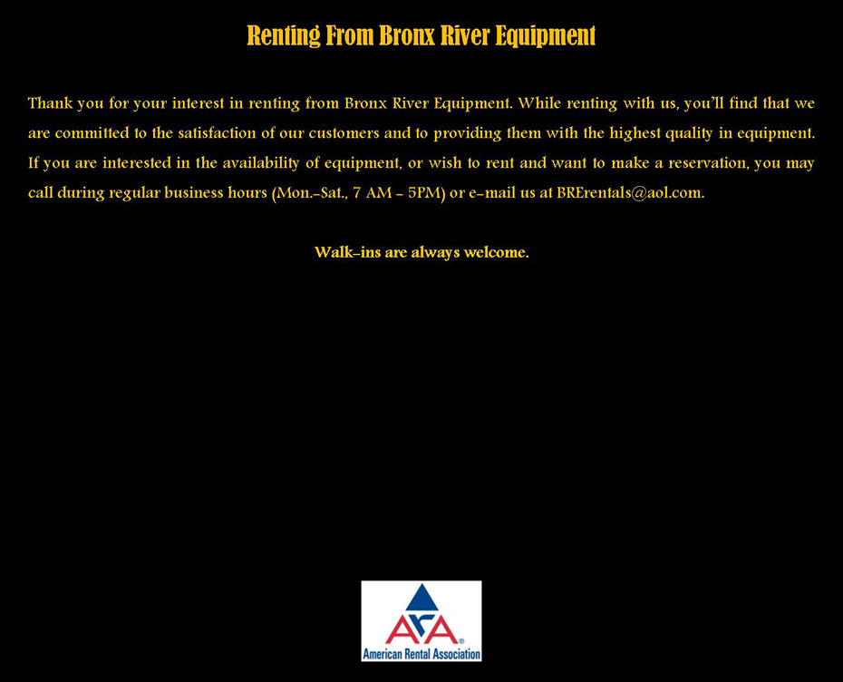 Bronx River Equipment