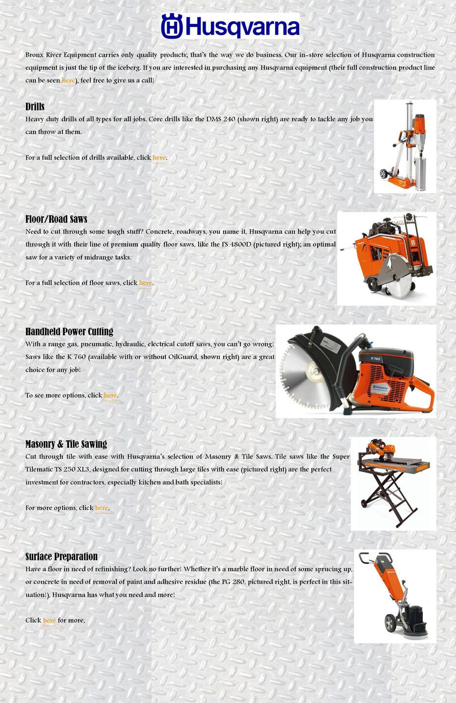 Bronx River Equipment