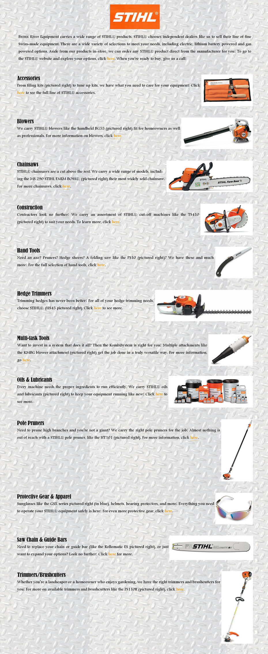 Bronx River Equipment