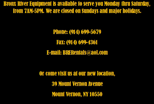 Bronx River Equipment Mt Vernon, NY